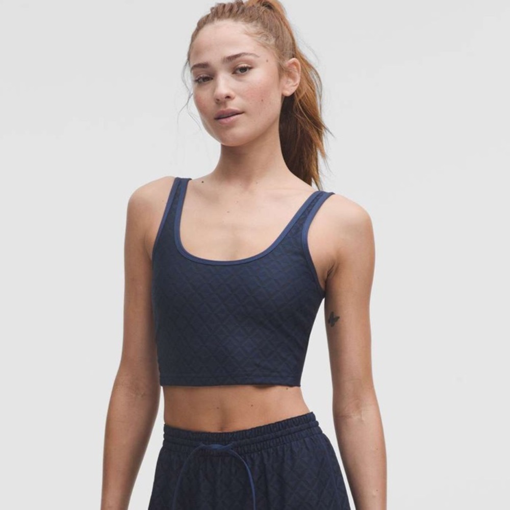 lululemon athletica Navy Quilted Crop Tank
